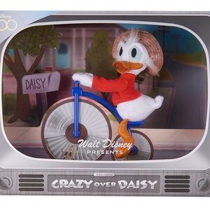 Disney Donald Duck Plush with Red Sweater and Blue Bicycle
